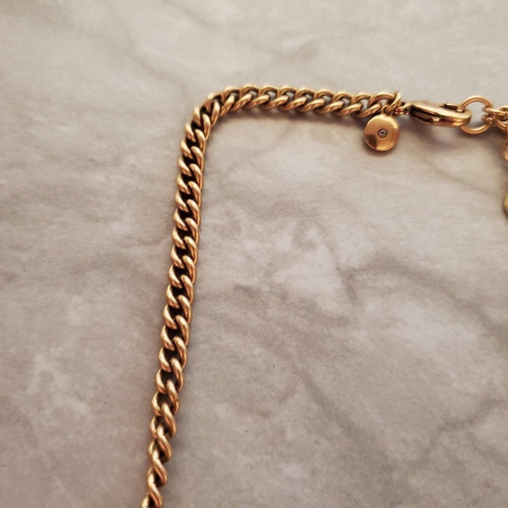 🧡 J.Crew Orange Iridescent Rhinestones Crystal Cluster Statement Necklace 🧡 - Picture 2 of 15